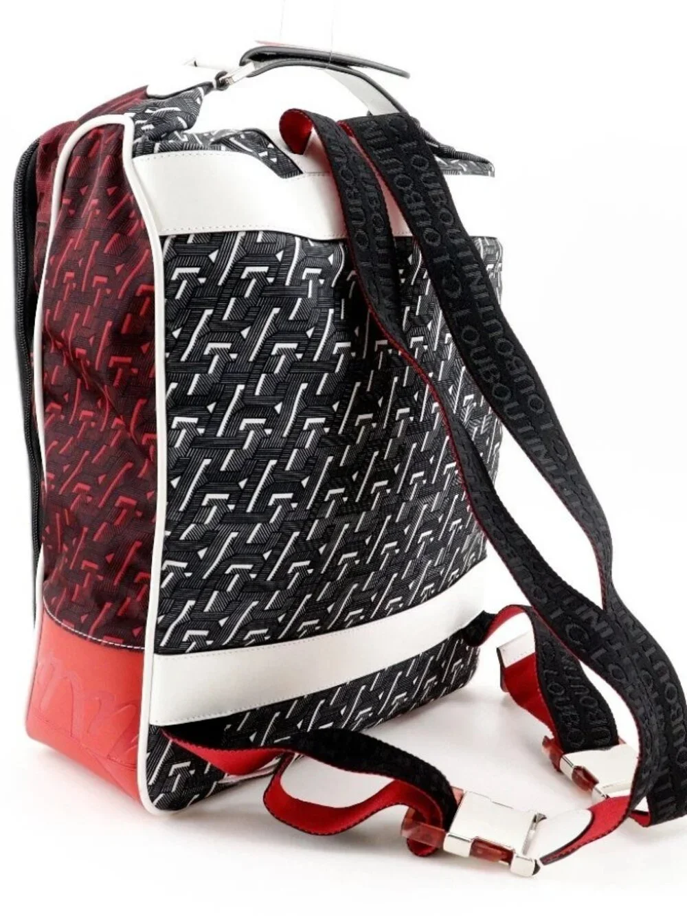 Christian Louboutin Backpack Backpack Daypack CL logo Red / black Nylon mens
